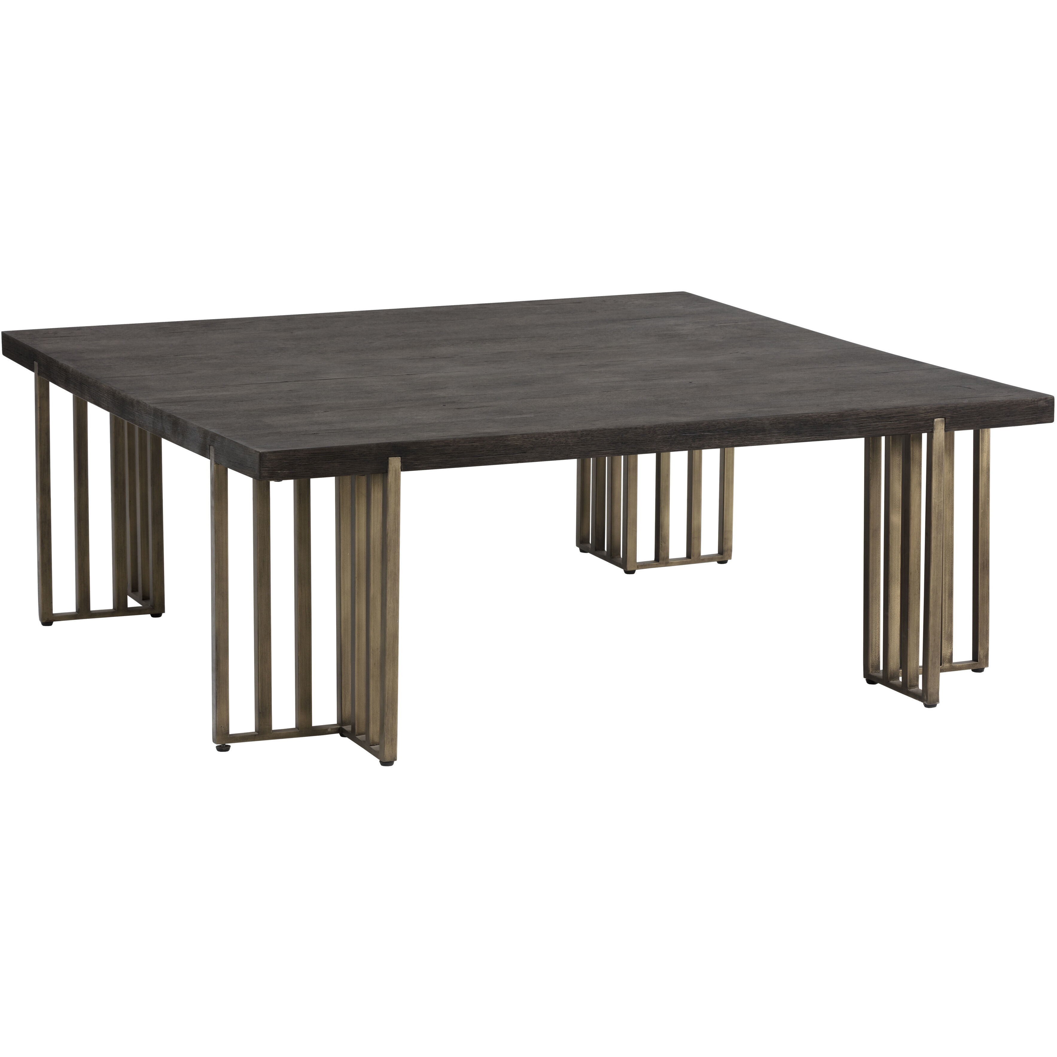 Alto 47 X 47 inch Espresso / Antique Brass Coffee Table